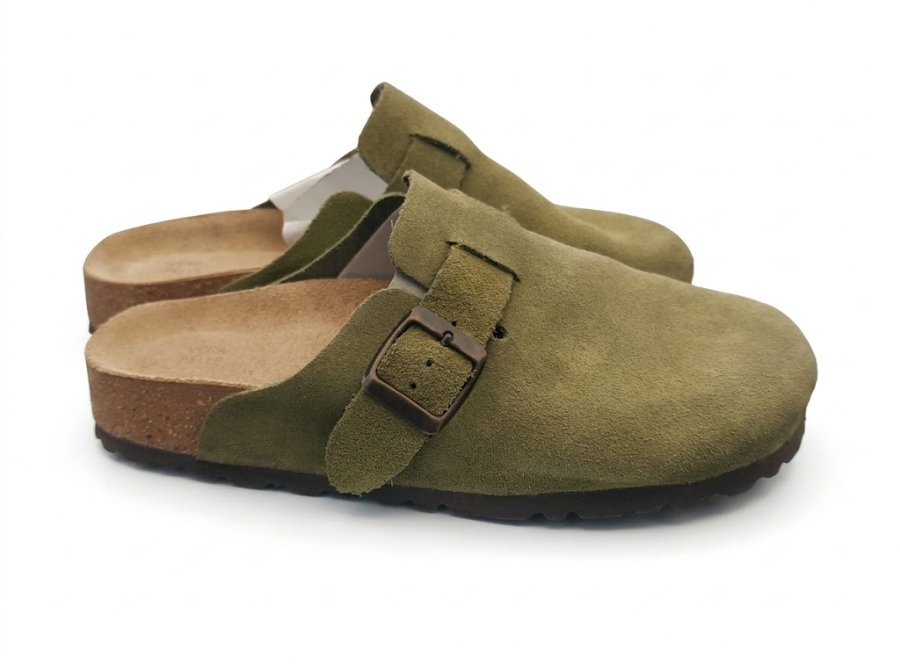 JF collection Sabot Verde in Camoscio