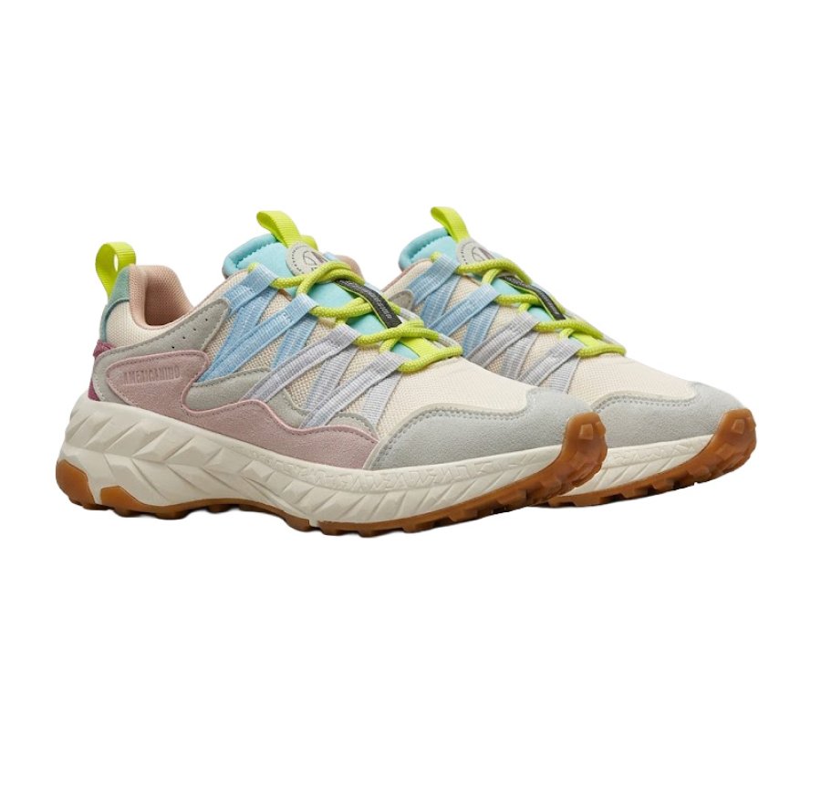 Americanino Sneaker Lotus/Mint in Tessuto e Camoscio
