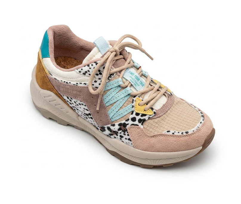 Americanino Sneaker Quarz/Leopard in Tessuto e Camoscio