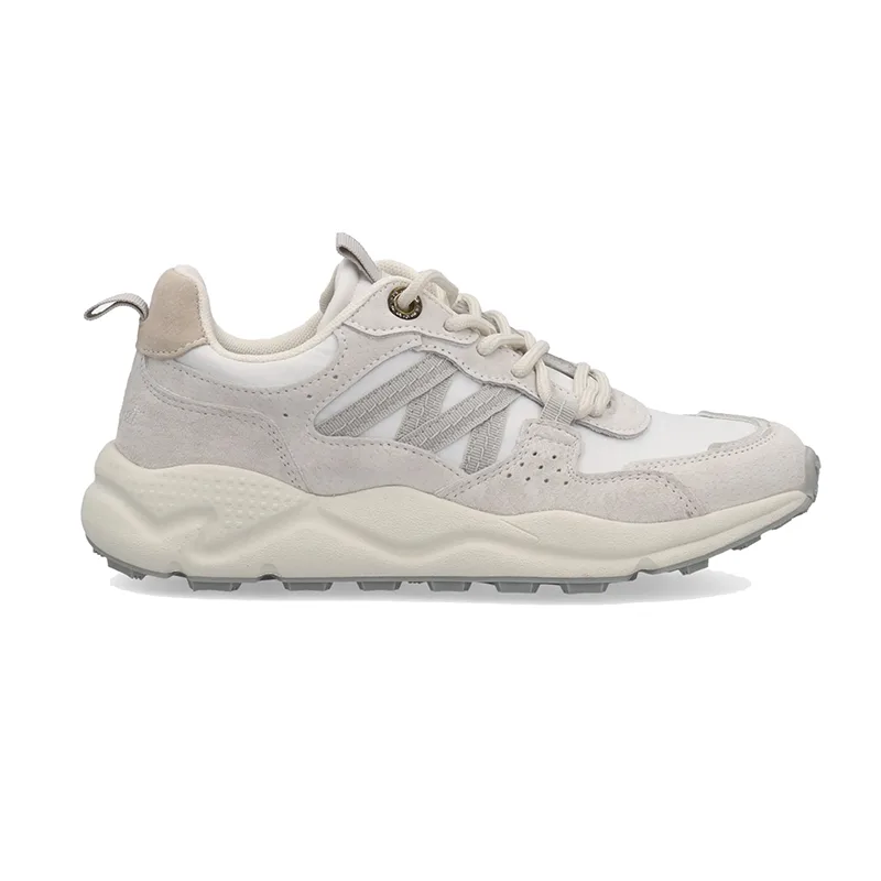 Cotton Belt Sneaker White in Tessuto e Camoscio