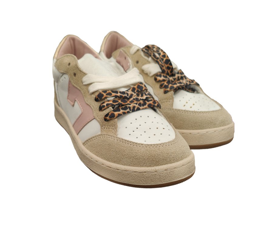 Latika Sneaker Bianco/Pergamena/Cipria in Pelle
