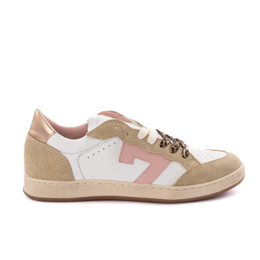 Latika Sneaker Bianco/Pergamena/Cipria in Pelle vista alternativa