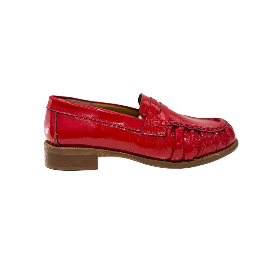 Latika Mocassino Rosso in Pelle naplak